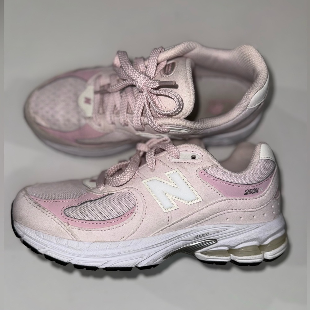 Kids New Balance 2002 Light Pink and White Running Shoes